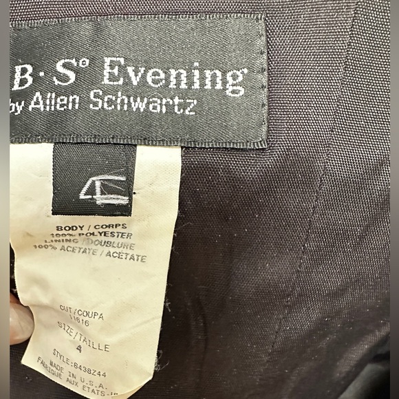 ABS Allen Schwartz Ladies Dress BLACK mini Strapless Evening Formal - Picture 6 of 7